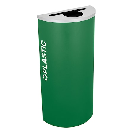 Ex-Cell Kaiser 8-Gal. Half-Round Receptacle - Plastic decal, Green RC-KDHR-PL EGX